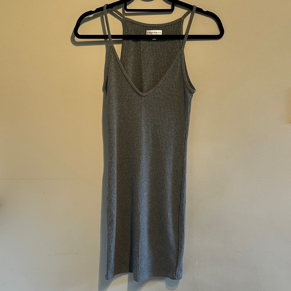 Aritzia Gray Mini Dress